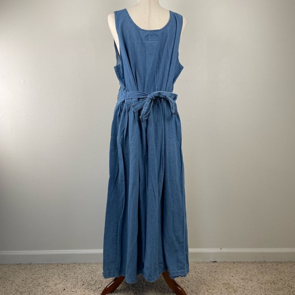 Dominion Apparel Denim Sleeveless Maxi Dress Size XL EUC - Picture 7 of 9